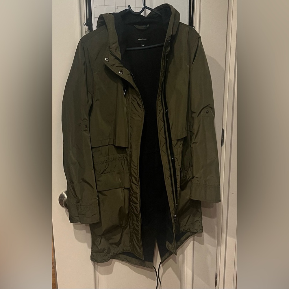 Mackage olive green rain jacket